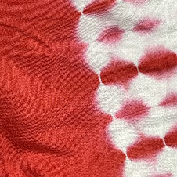 For The Republic Open Wrap Back Top Women’s XL Red Tie Dye Dolman Sleeve - Picture 4 of 16